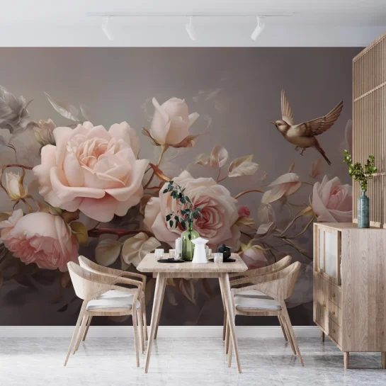 Tapeta z motywem róż