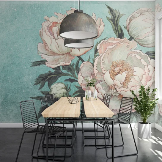 Tapeta Akwarelowe Piwonie