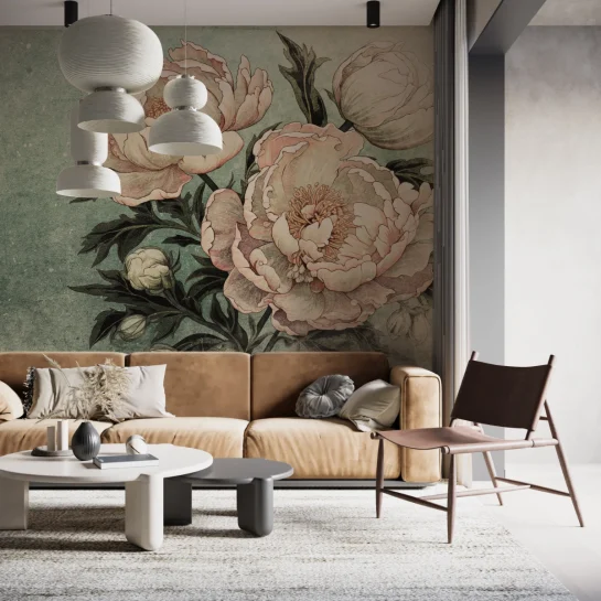 Fototapeta Vintage Piwonie